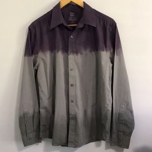 Mens 725 Original long sleeve shirt, Size M, Colour Grey Black and Purple ombré